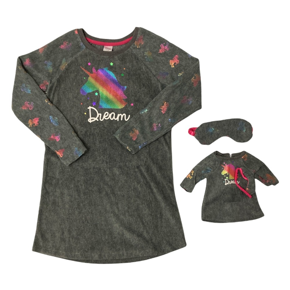Member's Mark Girls Perfect Pair 2 Piece‎ Fleece Sleep Gown 4